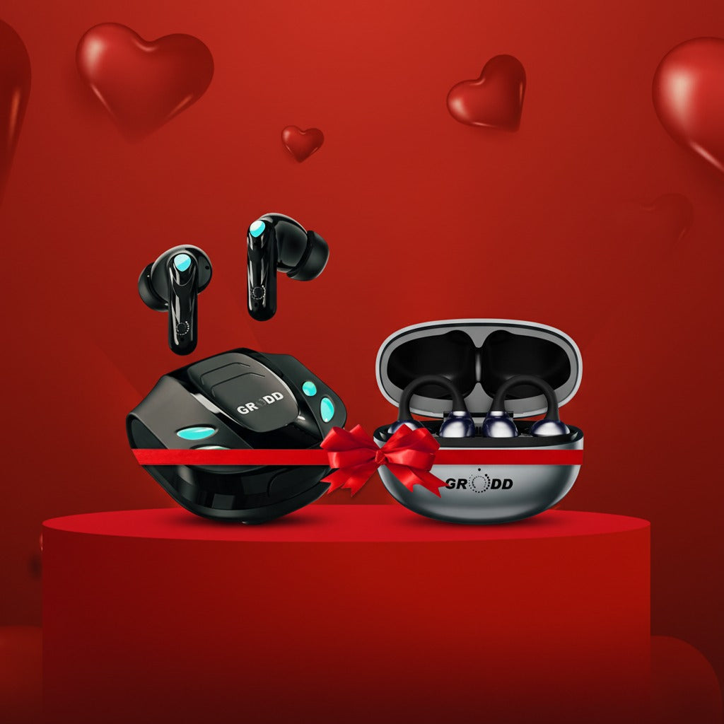 Aria Wave Open-Ear Clip Earbuds + VIBEZ Gaming Earbuds