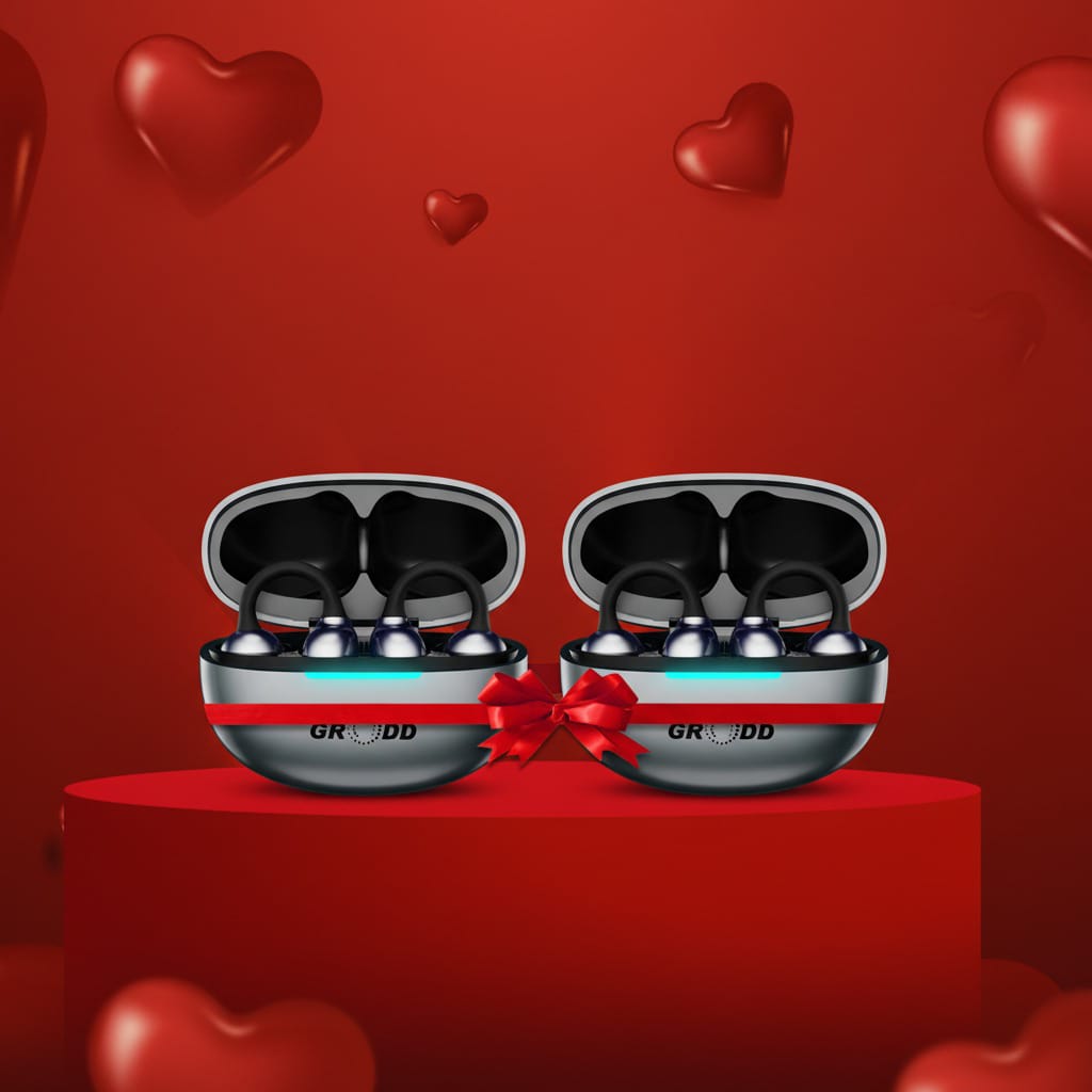 2 × Aria Wave Open-Ear Clip Earbuds